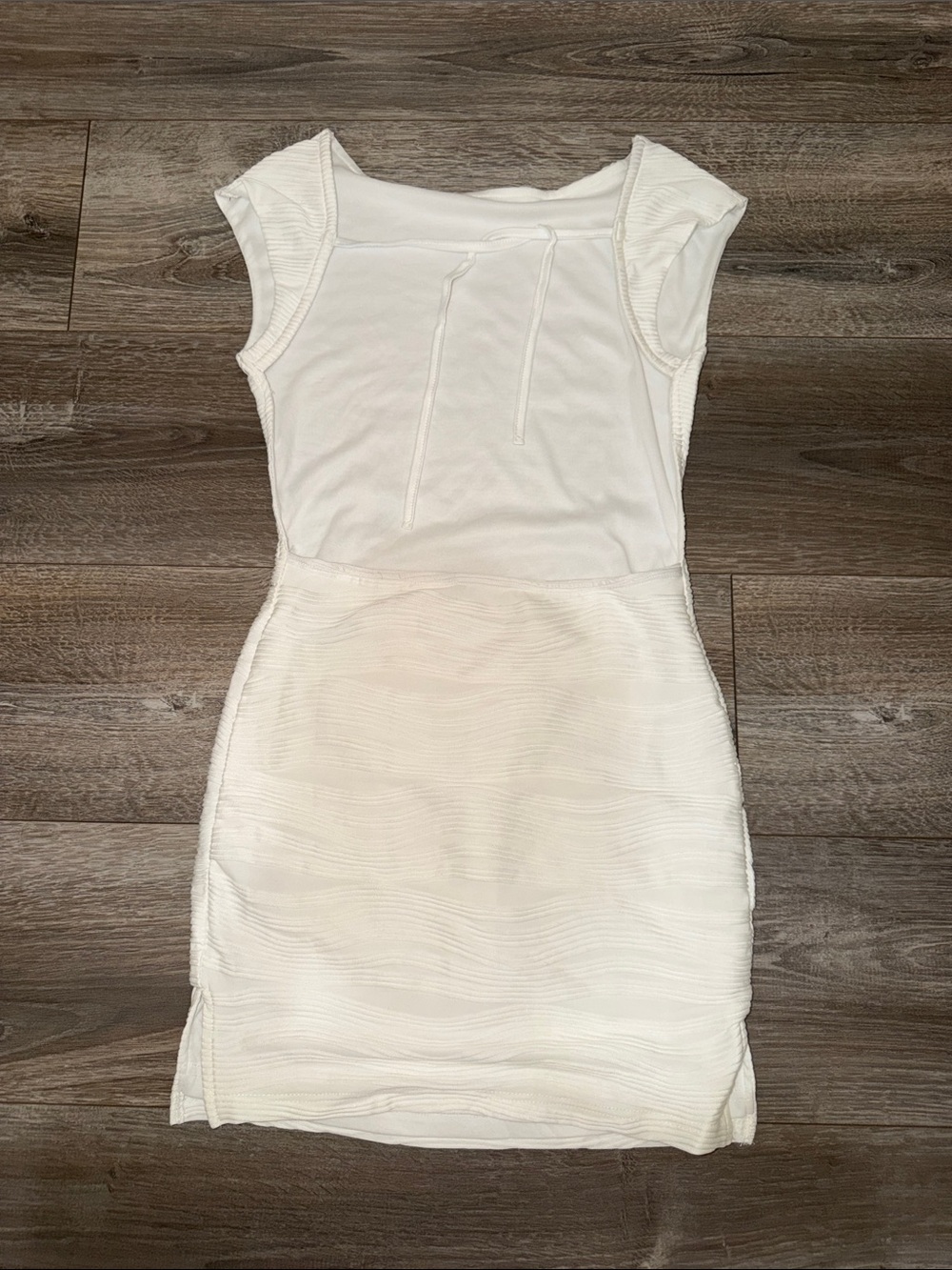 NWOT Cider White Textured Mini Bodycon Dress